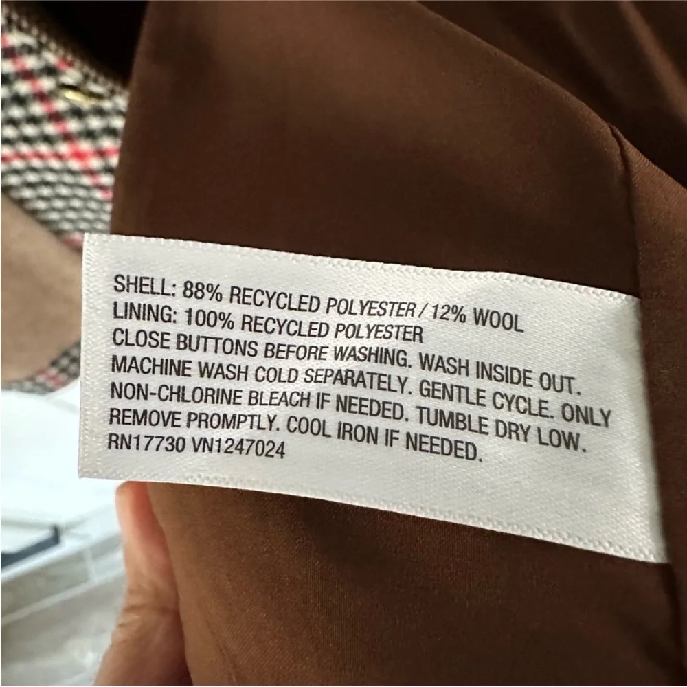 Rowing Blazers Brown, Black & Red Mixed Plaid Patchwork Blazer - Picture 12 of 15